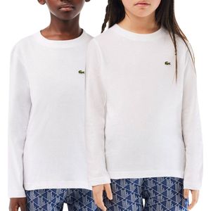 Lacoste Blouse - Wit m. Logo - Lacoste - 8 jaar (128) - Shirts