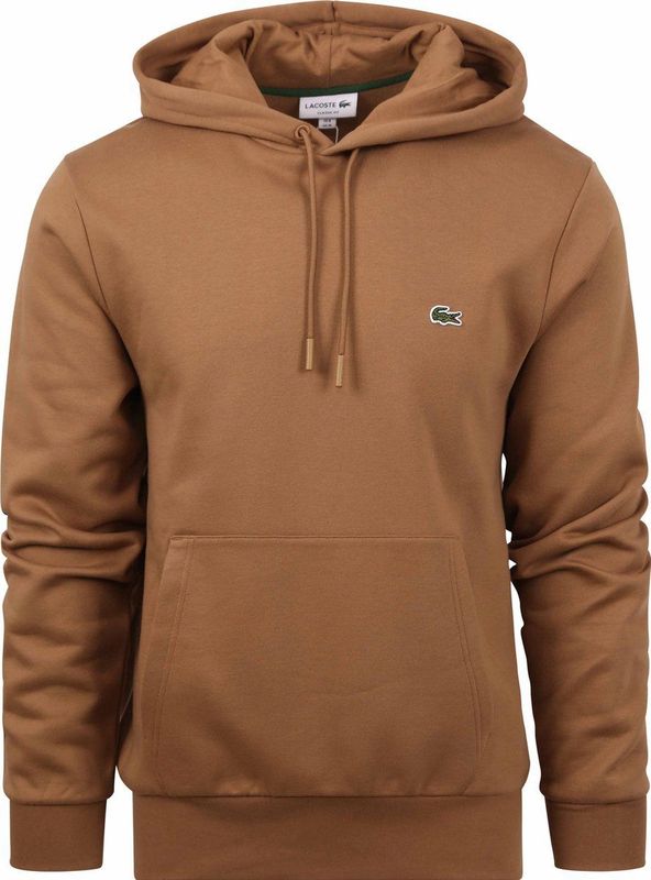 Lacoste heren hoodie sweatshirt - cookie lichtbruin