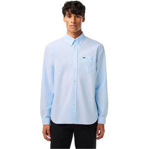Lacoste Overhemd blauw, Effen