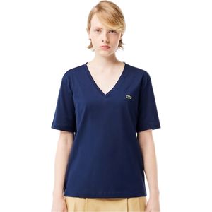 Lacoste - TF7300 - T-Shirt - Navy Blue - 100% Katoen - Relaxed Fit