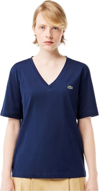 Lacoste - TF7300 - T-Shirt - Navy Blue - 100% Katoen - Relaxed Fit