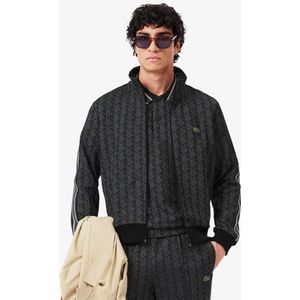 LACOSTE - Sweater - Zwart - Polyester - Met Rits en Opstaande Kraag