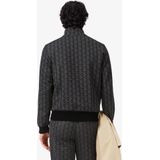 LACOSTE - Sweater - Zwart - Polyester - Met Rits en Opstaande Kraag