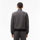 LACOSTE - Sweater - Zwart - Polyester - Met Rits en Opstaande Kraag