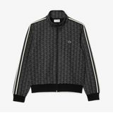 LACOSTE - Sweater - Zwart - Polyester - Met Rits en Opstaande Kraag