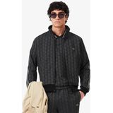 LACOSTE - Sweater - Zwart - Polyester - Met Rits en Opstaande Kraag