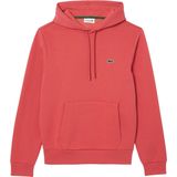 Lacoste - Bio Cotton Fleece - Hoodie - Donkergroen - Regular Fit, Vaste Capuchon, Kangoeroezak