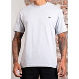 Lacoste - T-Shirt - Grijs - 100% Katoen - Geborduurd Logo