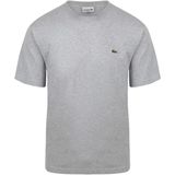 Lacoste - T-Shirt - Grijs - 100% Katoen - Geborduurd Logo