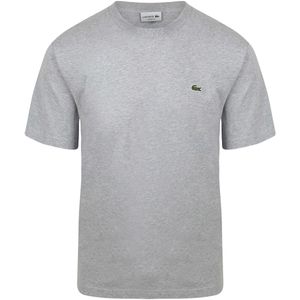 Lacoste - T-Shirt - Grijs - 100% Katoen - Geborduurd Logo