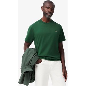 Lacoste - O-hals Shirt - Groen - Heren - Crocodile Logo - Regular Fit