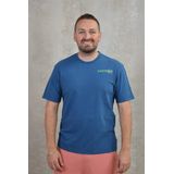 Lacoste - TH7544 - T-shirt - Blauw - Organisch Katoen - Ronde Hals