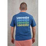 Lacoste - TH7544 - T-shirt - Blauw - Organisch Katoen - Ronde Hals