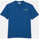 Lacoste - TH7544 - T-shirt - Blauw - Organisch Katoen - Ronde Hals