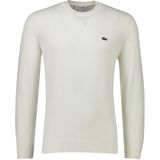 Lacoste - Ronde Hals Sweater - Wit - Katoen - Regular Fit