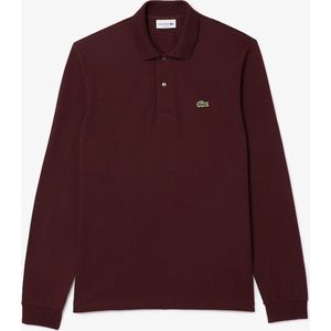 Lacoste Classic Fit polo lange mouw espresso bruin