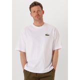 Lacoste - Oversized T-shirt - Wit - Katoen - Losse Pasvorm
