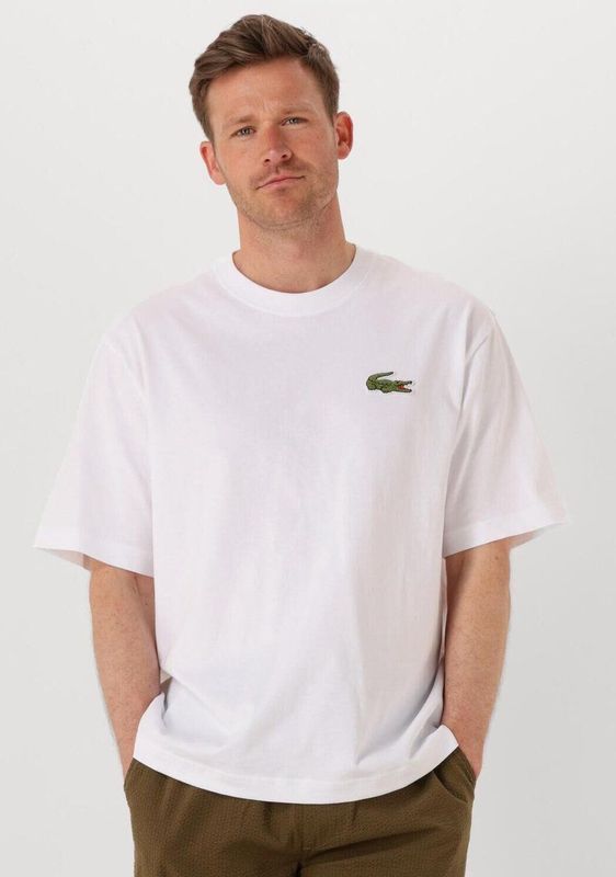 Lacoste - Oversized T-shirt - Wit - Katoen - Losse Pasvorm