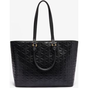Lacoste Tote Bag Maheki aus geprägtem Leder - BLACK Size One Size