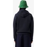 Lacoste - Hooded Sweatshirt - Blauw - Dubbelzijdig Piqué Materiaal
