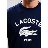 Lacoste - T-shirt - Marineblauw - Katoen - Korte Mouwen