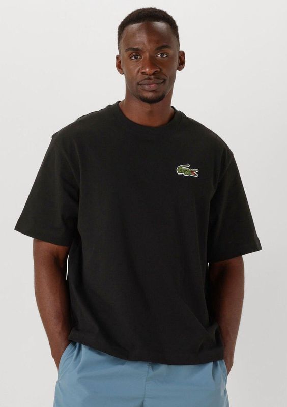Lacoste - Oversized T-shirt - Zwart - Hoogwaardige Stof