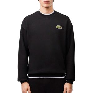 LACOSTE - Loose Fit Sweater - Zwart - Katoen