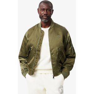 Lacoste - Groene Waterdichte Bomberjack van Nylon voor Heren