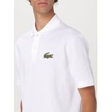 Heren Lacoste Loose-Fit L.12.12 Piqué Badge Poloshirt in Wit