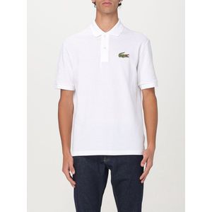 Men's Lacoste Loose-Fit L.12.12 Piqué Badge Polo Shirt in White
