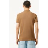 Lacoste Slim Fit polo, cookie lichtbruin