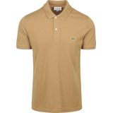 Lacoste Slim Fit polo, cookie lichtbruin