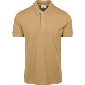 Lacoste Slim Fit polo, cookie lichtbruin