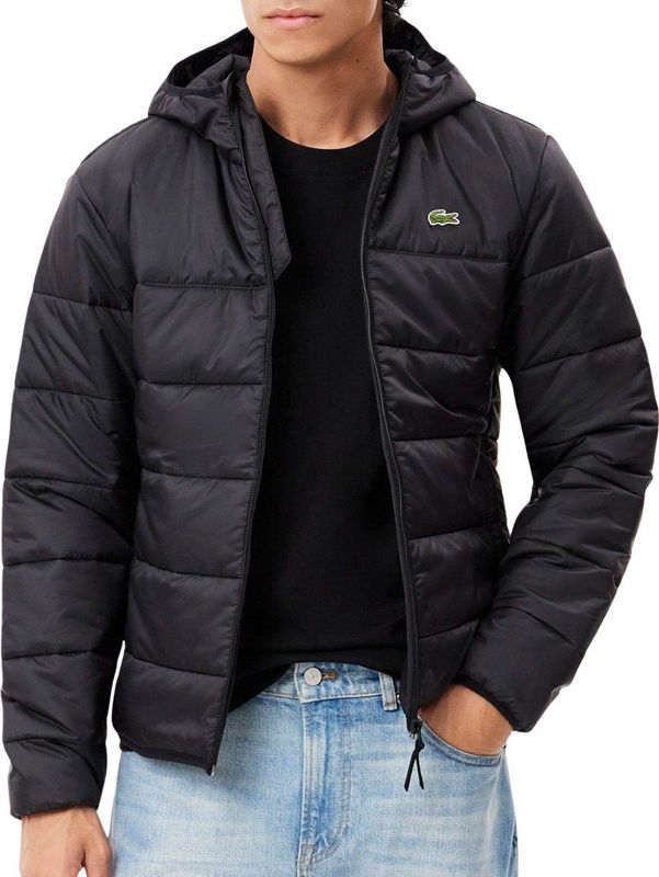 Lacoste Padded Jacket Heren - Zwart- Heren, Zwart