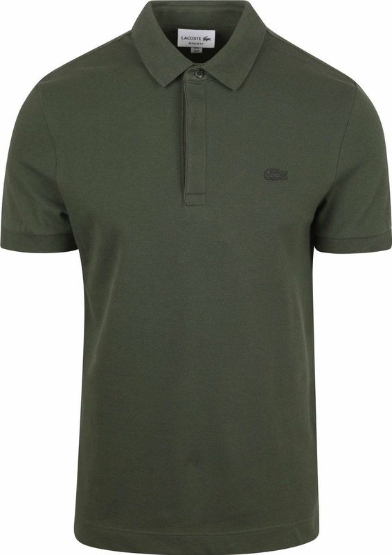 Lacoste Polo Donkergroen Korte Mouw Effen