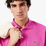 Lacoste Slim Fit polo, malva fuchsia roze