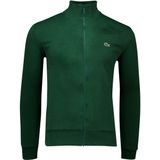 Lacoste - Hoge Hals Rits Sweater - Groen - Katoen