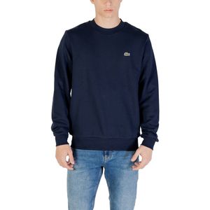 Lacoste - Sweatshirt - Blauw - Katoen - Eenvoudig Gebreid met Ronde Hals