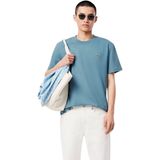 Lacoste - O-hals Shirt - Blauw - Heren - Korte Mouwen - Crocodile Logo