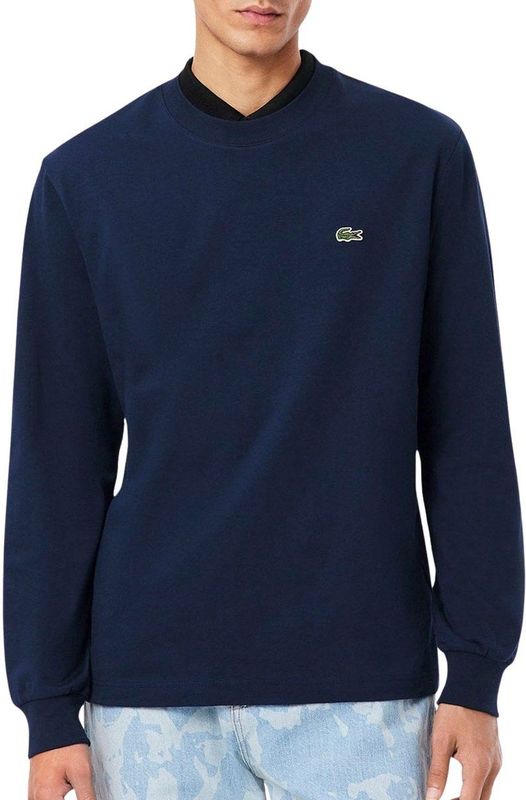 Lacoste - T-shirt - Blauw - Lange Mouwen - Katoen