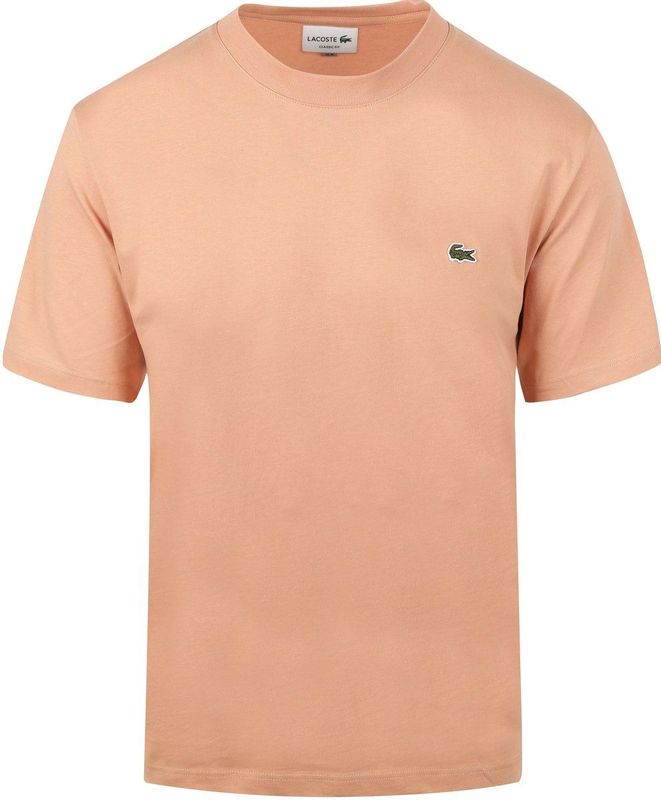 Lacoste - Iconisch T-shirt - Bleekroze - Pima Katoen - Geborduurd Krokodillenlogo