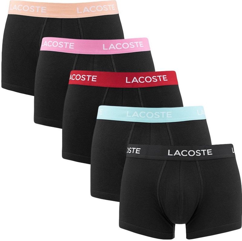 Lacoste - 5H1292 - Boxershorts - Black Ledge/Reseda/Pastil - Set van 5
