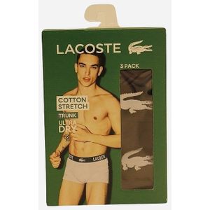 LACOSTE - Boxershorts - Blauw en Grijs - Katoen - Set van 3