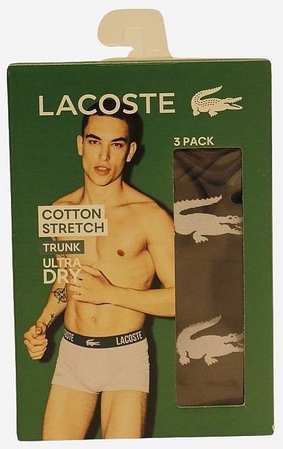 LACOSTE - Boxershorts - Blauw en Grijs - Katoen - Set van 3