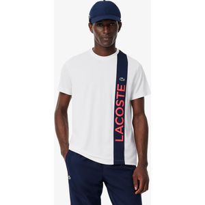 Lacoste Small Croc Logo Stripe T-shirts Heren - Wit - Maat XL