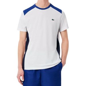Lacoste - Back Logo Colour Block T-Shirt - Wit - Piquéstof