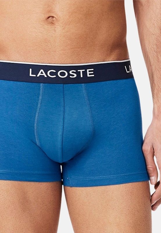LACOSTE - Set van 3 Boxershorts - Blauw Grijs Lichtblauw - Katoen