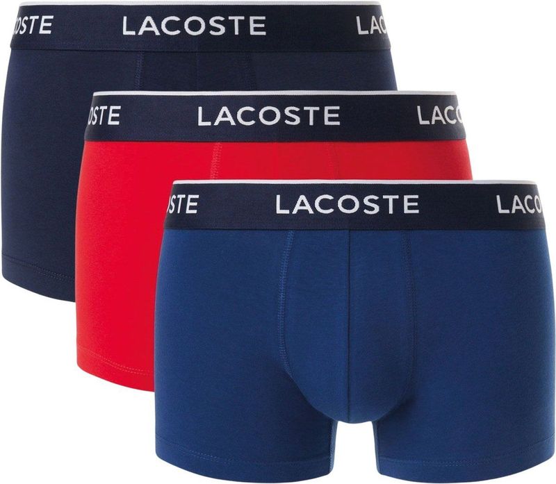 LACOSTE - Boxershorts - Blauw - Katoen - Set van 3
