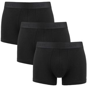 Lacoste - Boxershorts - Zwart - Stretchkatoen - 3-Pack