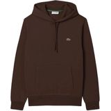 LACOSTE - Hoodie - Donkerkastanje - Katoen